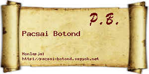 Pacsai Botond névjegykártya