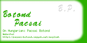 botond pacsai business card